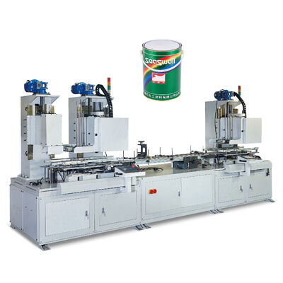 Volledig automatische 0,5-3L ronde verfblikken maken machine voor metaalblikken maken met een capaciteit van 60 blikken/min